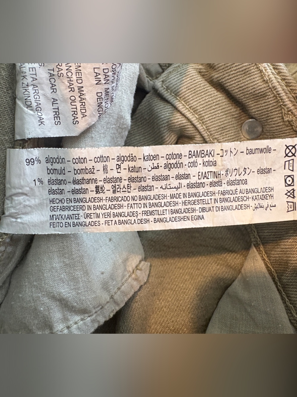 Zara Women’s Straight Leg Jeans in Olive Green - Picture 4 of 4